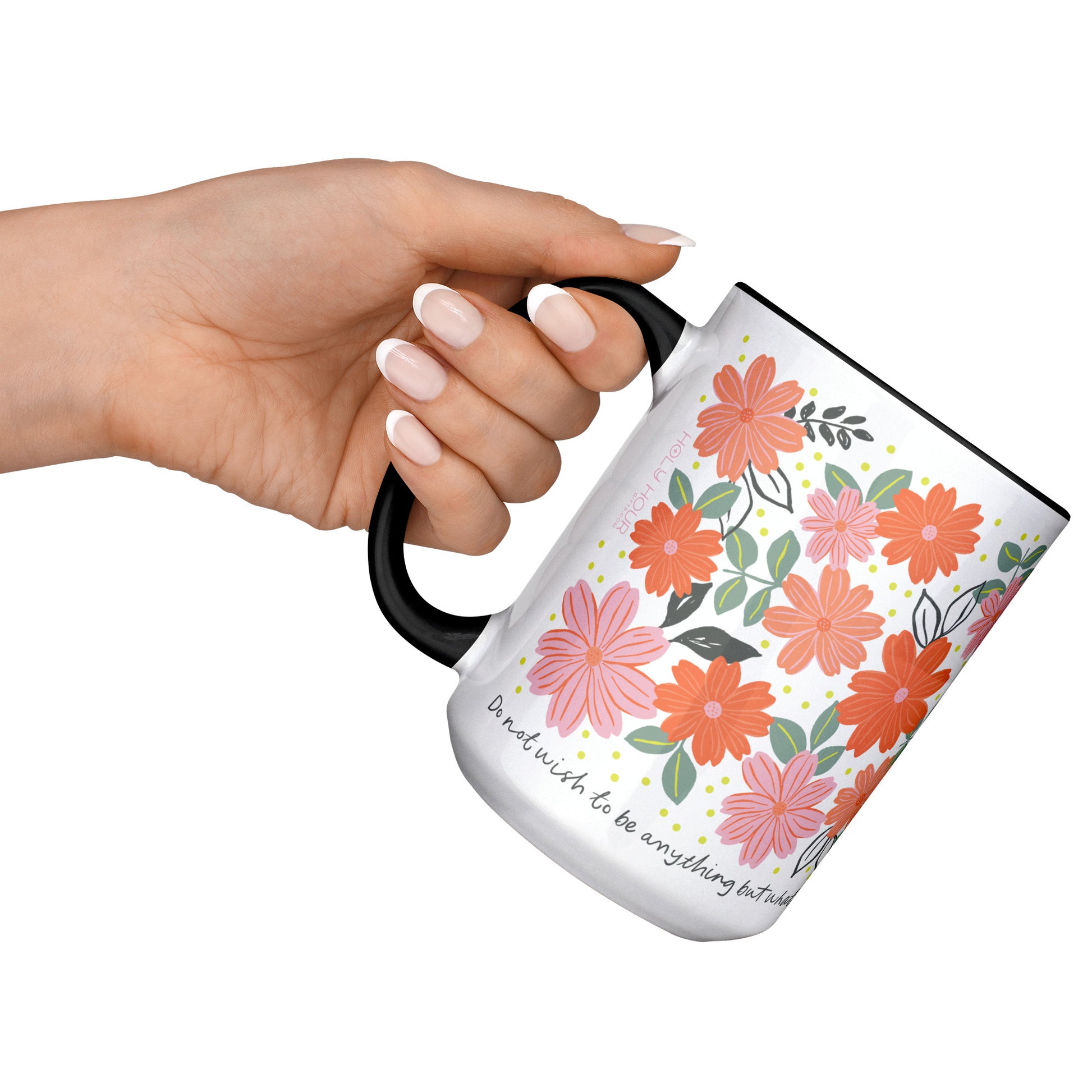 Image of Saint Frances de Sales Christian mug. Coffee Mug with quote.