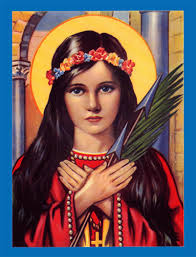 Image of Saint Philomena. The Saint Philomena prayer is a popular prayer to include in your daily prayers.