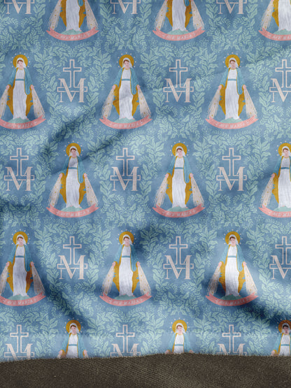 Blue Ave Maria | Catholic Fleece Blanket