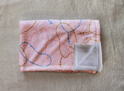 Pink Rosary | Catholic Fleece Blanket