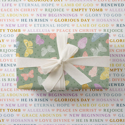 Easter Phrases | Christian Wrapping Paper