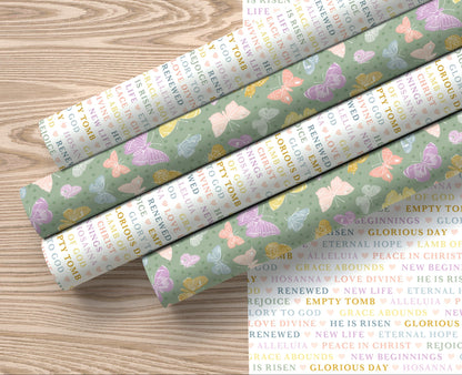 Easter Phrases | Christian Wrapping Paper