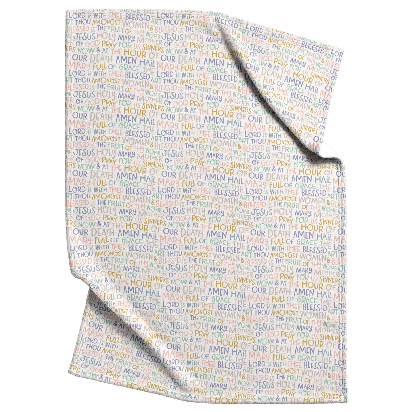 Hail Mary Prayer (White) | Fleece Blanket