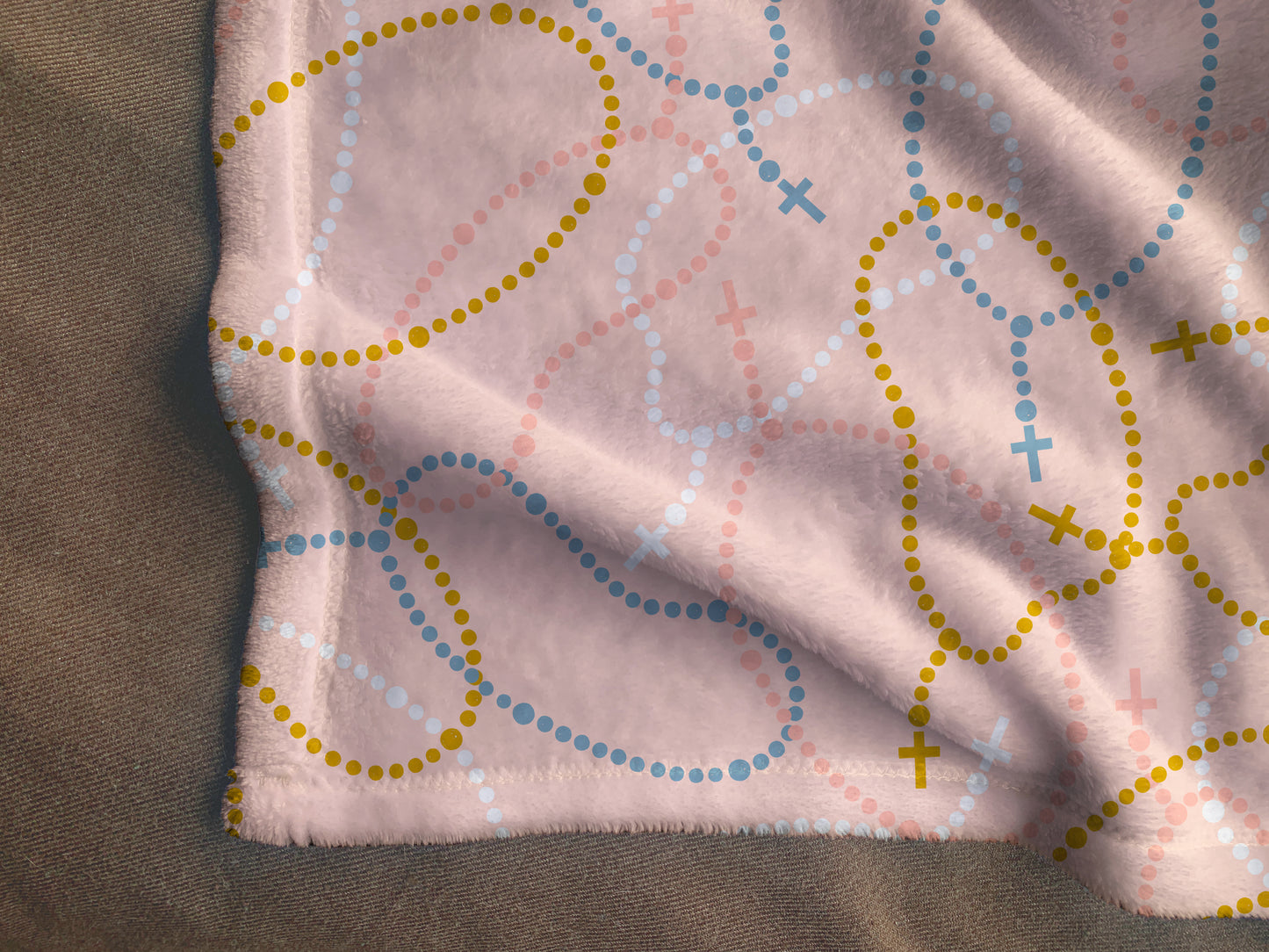 Pink Rosary | Catholic Fleece Blanket