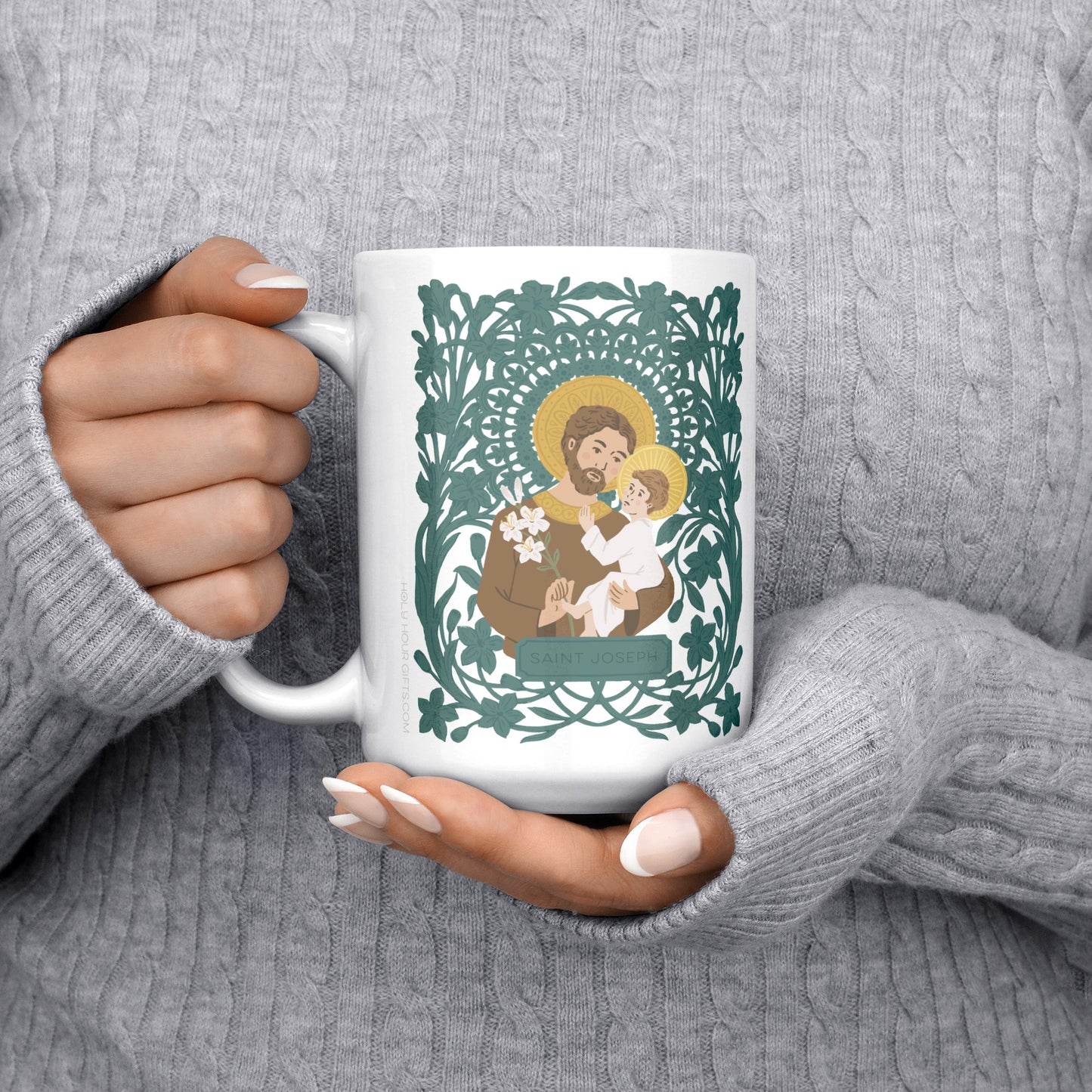 Saint Joseph and Child Jesus | Catholic Mug