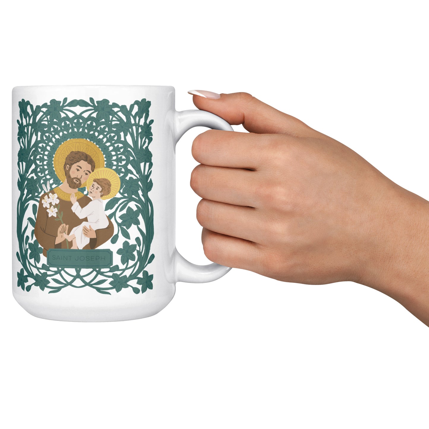 Saint Joseph and Child Jesus | Catholic Mug