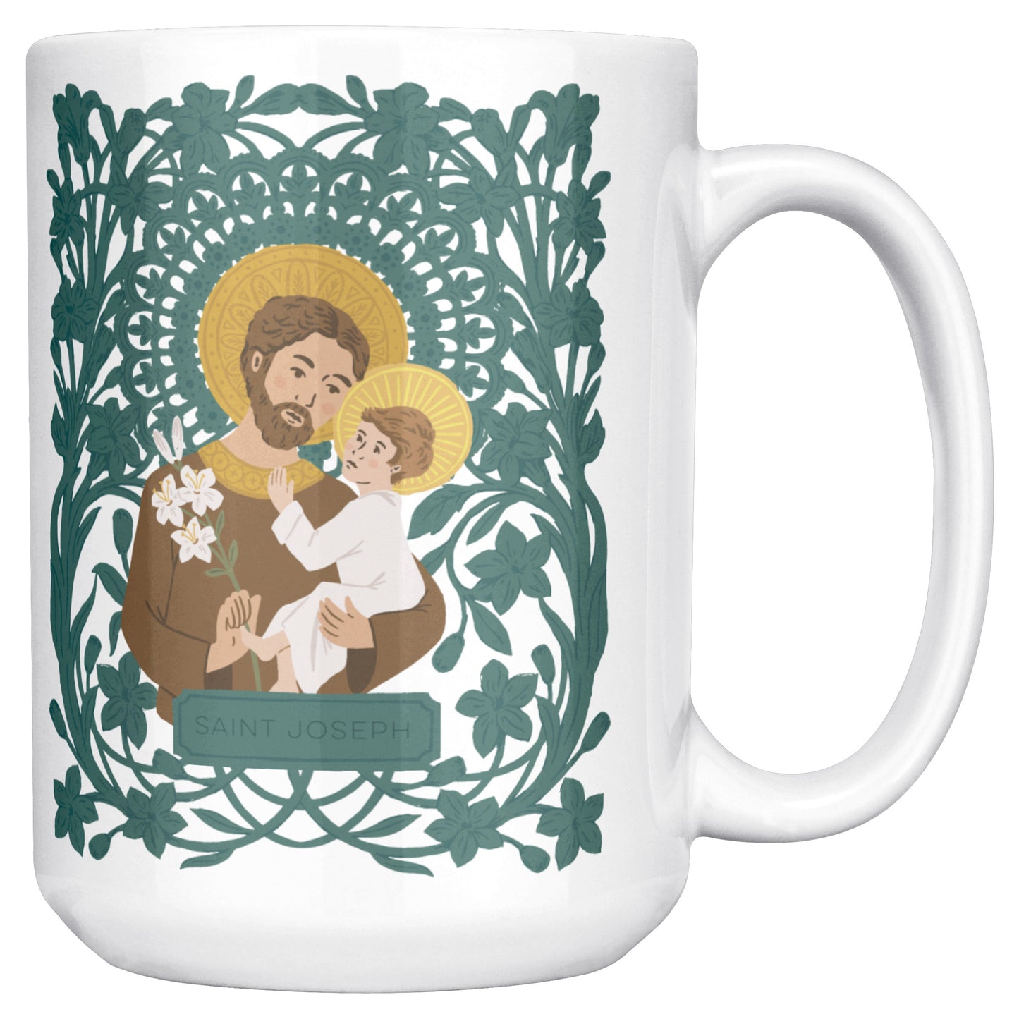 Saint Joseph and Child Jesus | Catholic Mug