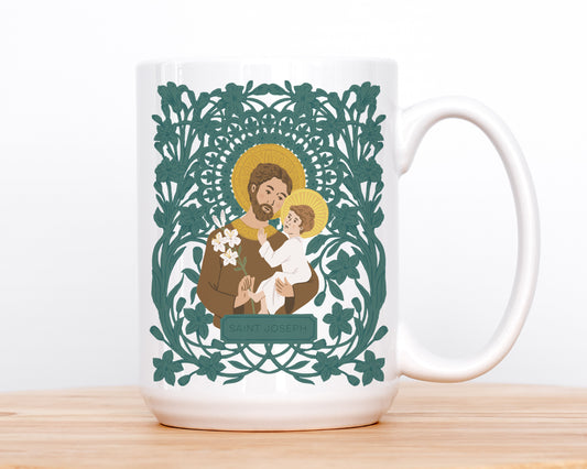 Saint Joseph and Child Jesus | Catholic Mug