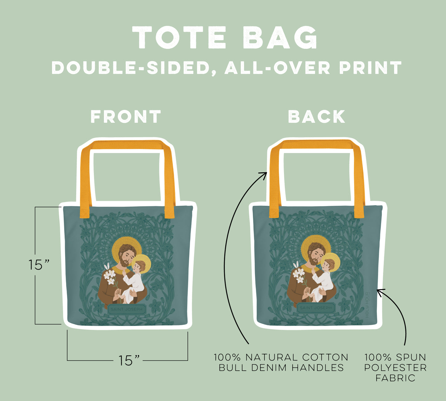 Saint Joseph and Child Jesus | Tote Bag