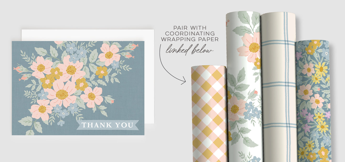 Thank you Cottage Floral | Greeting Card