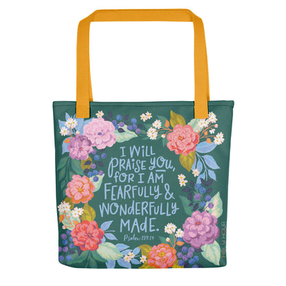 Wonderfully Made | Christian Tote Bag