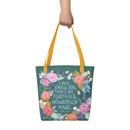 Wonderfully Made | Christian Tote Bag